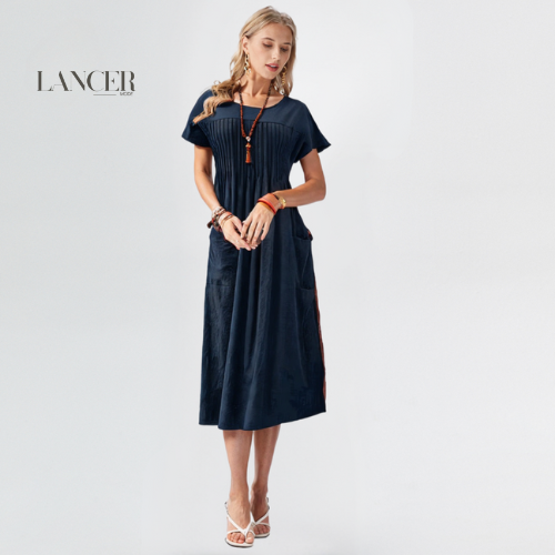 Judith | Losse Jurk met Flatterende Buikbedekking