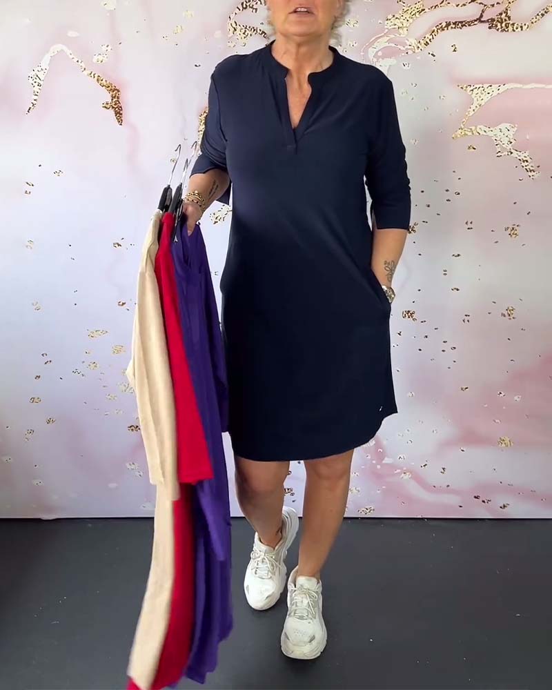 Celeste | Casual Jurk Met V-Hals