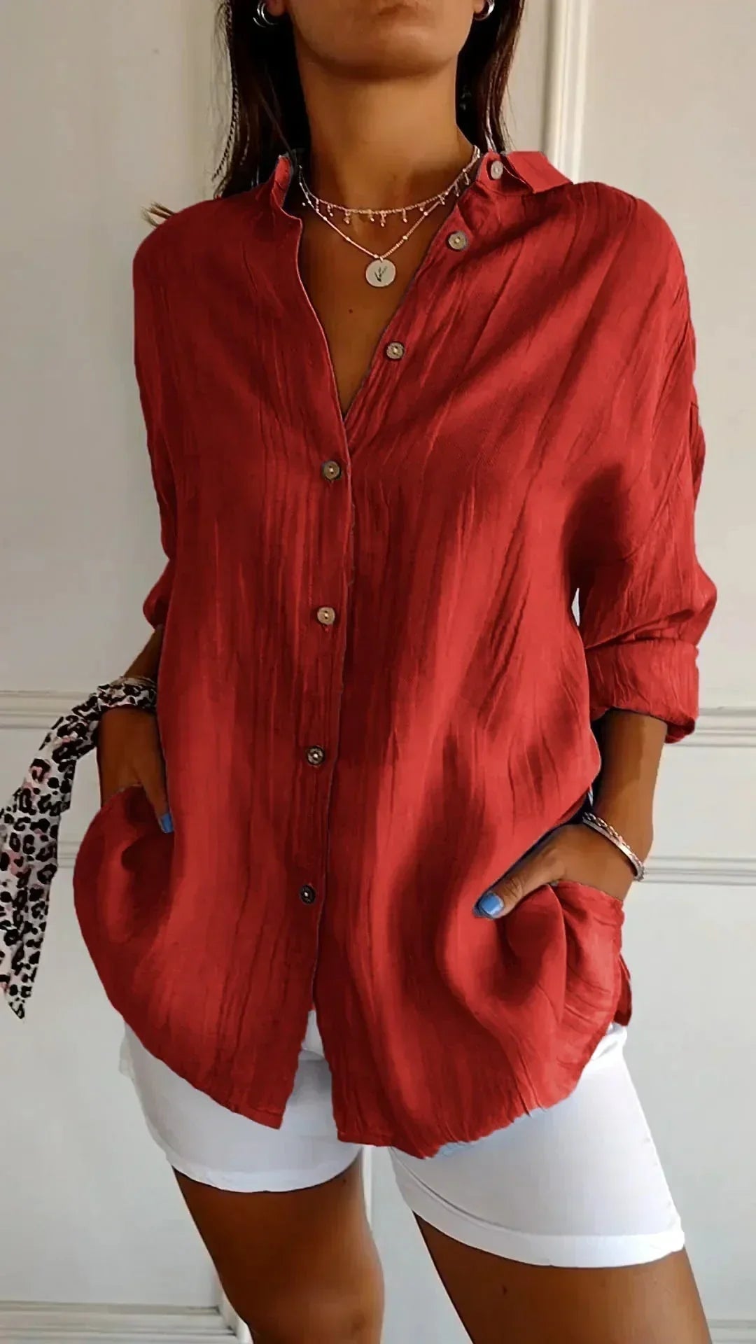 Seraphina™ Blouse van Hoogwaardige Katoen