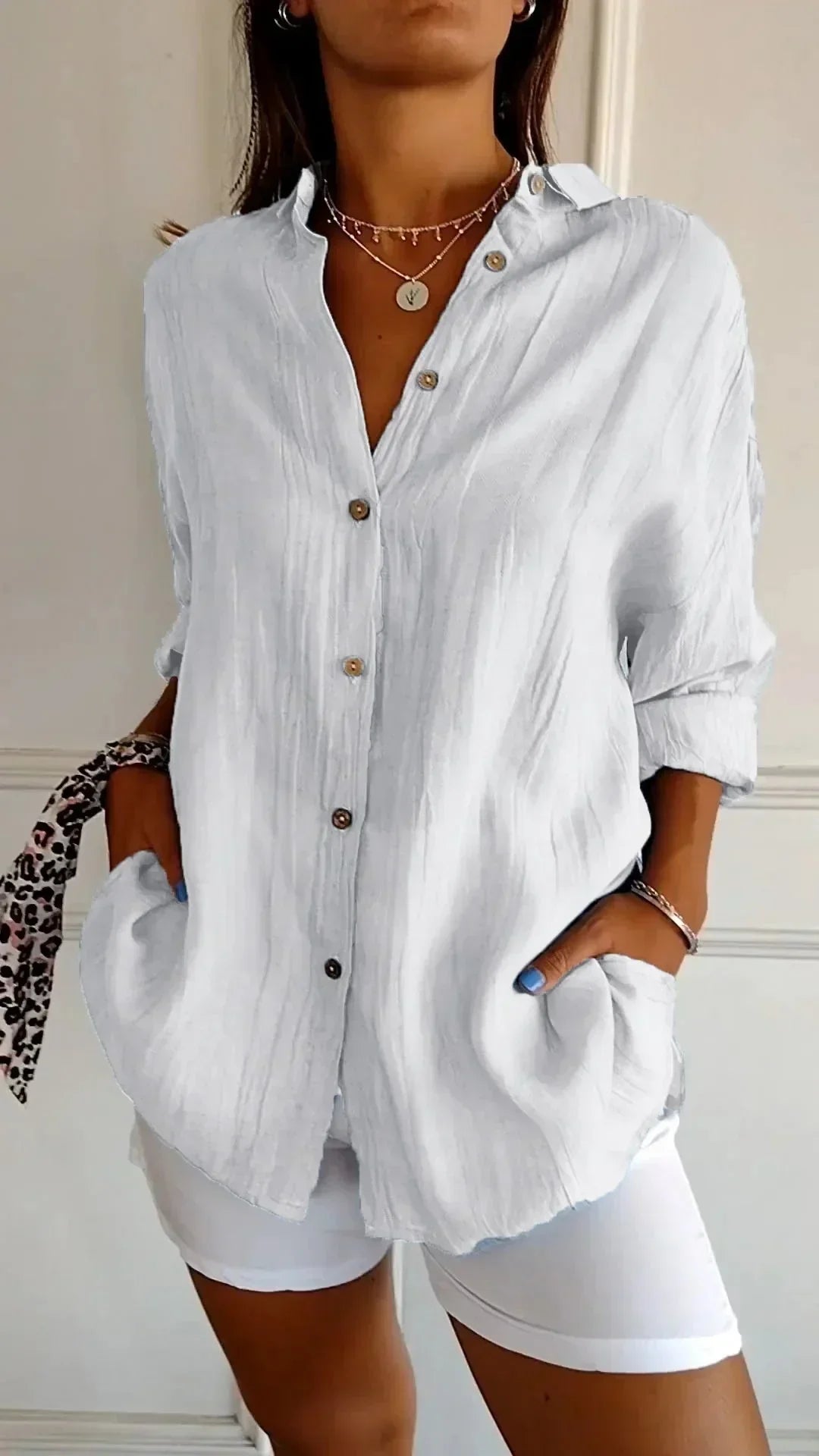 Seraphina™ Blouse van Hoogwaardige Katoen